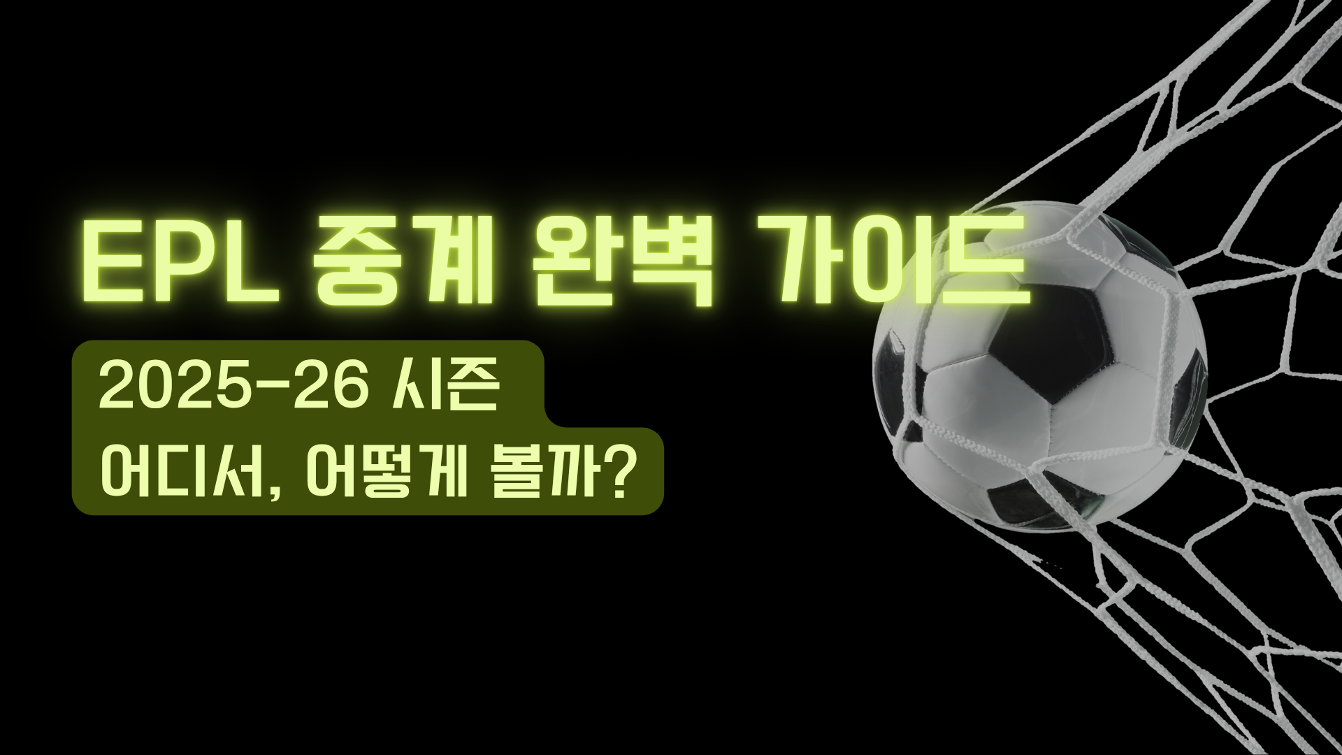 2025-26 시즌 어디서, 어떻게 볼까?